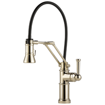 Brizo Artesso®: Single Handle Articulating Kitchen Faucet In Polished Nickel