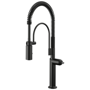Brizo Odin®: Semi-Professional Kitchen Faucet – Less Handle In Matte Black