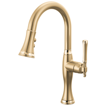 Brizo The Tulham™ Kitchen Collection by Brizo®: Pull-Down Prep Kitchen Faucet In Luxe Gold / Polished Gold