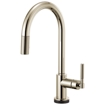 Brizo Litze®: SmartTouch® Pull-Down Kitchen Faucet with Arc Spout and Knurled Handle In Polished Nickel