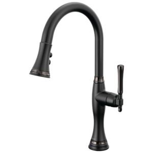 Brizo The Tulham™ Kitchen Collection by Brizo®: SmartTouch® Pull-Down Kitchen Faucet In Matte Black / Brilliance Black Onyx