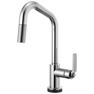 Brizo Litze®: SmartTouch® Pull-Down Kitchen Faucet with Angled Spout and Industrial Handle In Chrome