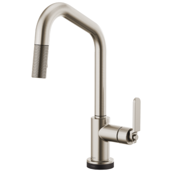 Brizo Litze®: SmartTouch® Pull-Down Kitchen Faucet with Angled Spout and Industrial Handle In Stainless