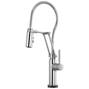 Brizo Solna®: SmartTouch® Articulating Kitchen Faucet With Finished Hose In Chrome