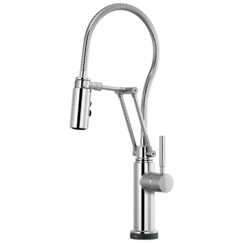 Brizo Solna®: SmartTouch® Articulating Kitchen Faucet With Finished Hose In Chrome