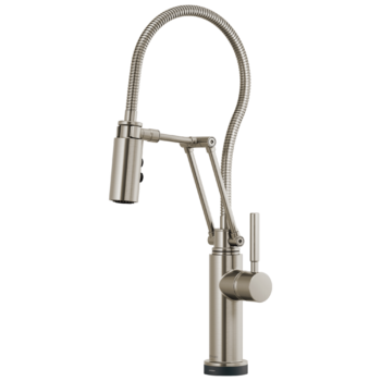 Brizo Solna®: SmartTouch® Articulating Kitchen Faucet With Finished Hose In Stainless