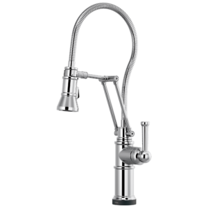 Brizo Artesso®: SmartTouch® Articulating Kitchen Faucet With Finished Hose In Chrome