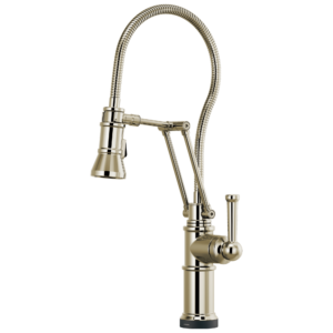 Brizo Artesso®: SmartTouch® Articulating Kitchen Faucet With Finished Hose In Polished Nickel