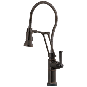 Brizo Artesso®: SmartTouch® Articulating Kitchen Faucet With Finished Hose In Venetian Bronze