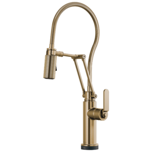 Brizo Litze®: SmartTouch® Articulating Kitchen Faucet With Finished Hose In Luxe Gold