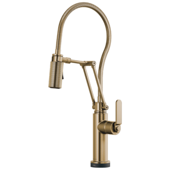 Brizo Litze®: SmartTouch® Articulating Kitchen Faucet With Finished Hose In Luxe Gold