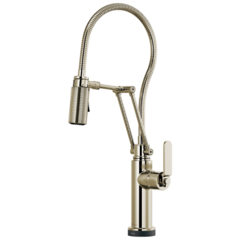 Brizo Litze®: SmartTouch® Articulating Kitchen Faucet With Finished Hose In Polished Nickel