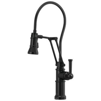 Brizo Artesso®: Single Handle Articulating Kitchen Faucet with SmartTouch® Technology In Matte Black