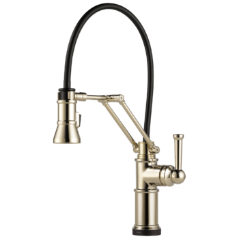 Brizo Artesso®: Single Handle Articulating Kitchen Kitchen Faucet with SmartTouch® Technology In Polished Nickel