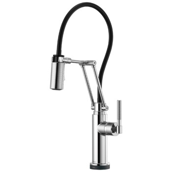 Brizo Litze®: SmartTouch® Articulating Kitchen Faucet with Knurled Handle In Chrome