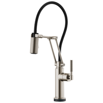 Brizo Litze®: SmartTouch® Articulating Kitchen Faucet with Knurled Handle In Stainless