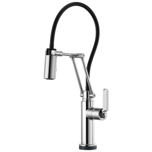 Brizo Litze®: SmartTouch® Articulating Kitchen Faucet with Industrial Handle In Chrome