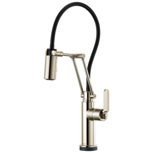 Brizo Litze®: SmartTouch® Articulating Kitchen Faucet with Industrial Handle In Polished Nickel