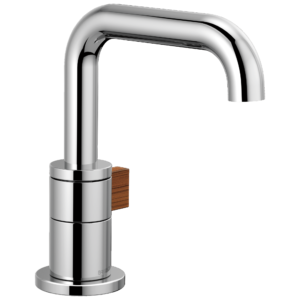 Brizo Litze®: Single-Handle Lavatory Faucet 1.2 GPM In Polished Chrome / Teak Wood