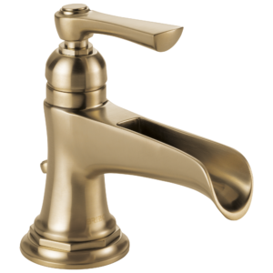 Brizo Rook®: Single-Handle Lavatory Faucet with Channel Spout 1.5 GPM In Luxe Gold