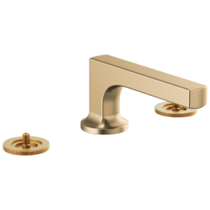 Brizo Kintsu®: Widespread Lavatory Faucet with Low Spout – Less Handles 1.2 GPM In Luxe Gold