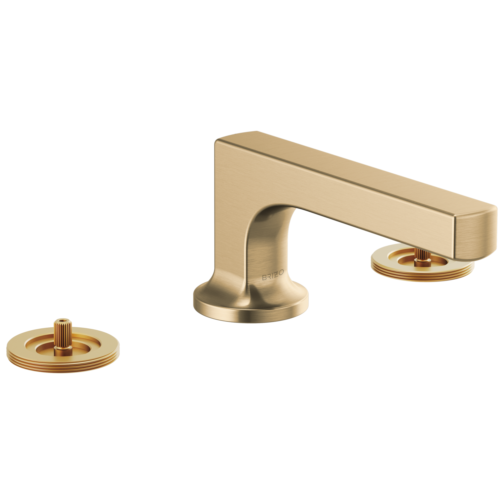 Brizo Kintsu®: Widespread Lavatory Faucet with Low Spout - Less Handles 1.2 GPM In Luxe Gold