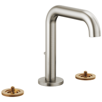 Brizo Litze®: Widespread Lavatory Faucet with High Spout - Less Handles 1.5 GPM In Luxe Nickel