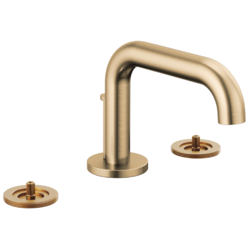 Brizo Litze®: Widespread Lavatory Faucet with Low Spout - Less Handles 1.2 GPM In Luxe Gold