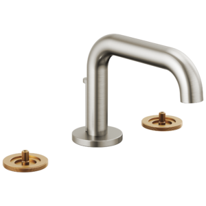 Brizo Litze®: Widespread Lavatory Faucet with Low Spout – Less Handles 1.2 GPM In Luxe Nickel