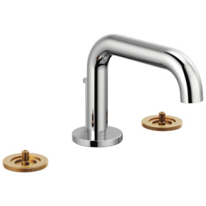 Brizo Litze®: Widespread Lavatory Faucet with Low Spout – Less Handles 1.2 GPM In Chrome