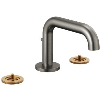 Brizo Litze®: Widespread Lavatory Faucet with Low Spout - Less Handles 1.5 GPM In Luxe Steel