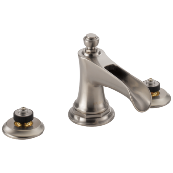 Brizo Rook®: Widespread Lavatory Faucet with Channel Spout - Less Handles 1.5 GPM In Luxe Nickel