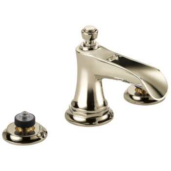 Brizo Rook®: Widespread Lavatory Faucet with Channel Spout - Less Handles 1.2 GPM In Polished Nickel