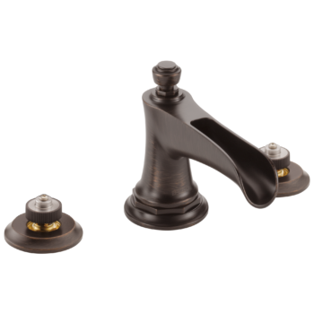Brizo Rook®: Widespread Lavatory Faucet with Channel Spout - Less Handles 1.5 GPM In Venetian Bronze