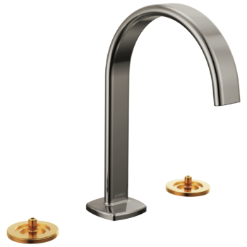 Brizo Allaria™: Widespread Lavatory Faucet with Arc Spout - Less Handles In Brilliance Black Onyx