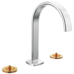 Brizo Allaria™: Widespread Lavatory Faucet with Arc Spout – Less Handles In Chrome