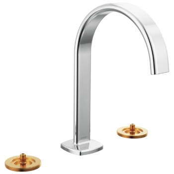 Brizo Allaria™: Widespread Lavatory Faucet with Arc Spout - Less Handles In Chrome
