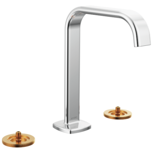 Brizo Allaria™: Widespread Lavatory Faucet with Square Spout – Less Handles In Chrome