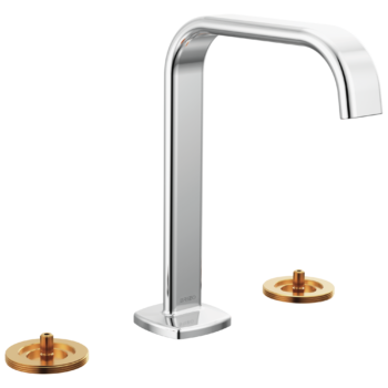 Brizo Allaria™: Widespread Lavatory Faucet with Square Spout - Less Handles In Chrome