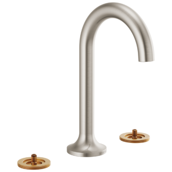 Brizo Odin®: Widespread Lavatory Faucet - Less Handles In Brushed Nickel