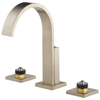 Brizo Siderna®: Widespread Lavatory Faucet - Less Handles 1.2 GPM In Brushed Nickel