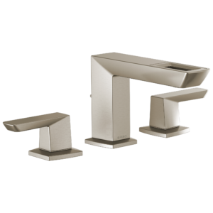 Brizo Vettis®: Widespread Lavatory Faucet With Open-Flow Spout 1.2 GPM In Luxe Nickel