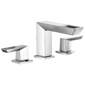 Brizo Vettis®: Widespread Lavatory Faucet With Open-Flow Spout 1.2 GPM In Chrome