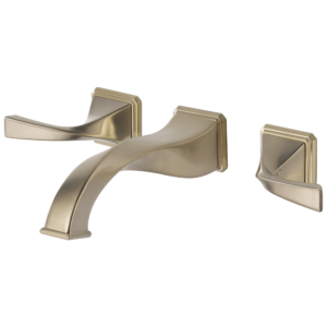 Brizo Virage®: Two-Handle Wall Mount Lavatory Faucet 1.5 GPM In Brushed Nickel