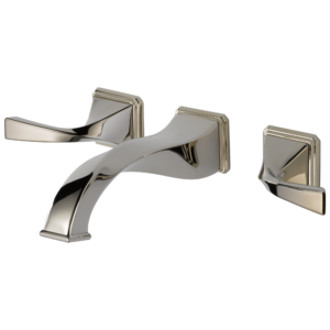 Brizo Virage®: Two-Handle Wall Mount Lavatory Faucet 1.5 GPM In Polished Nickel