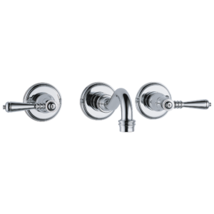 Brizo Tresa®: Two-Handle Wall Mount Lavatory Faucet with Lever Handles 1.5 GPM In Chrome