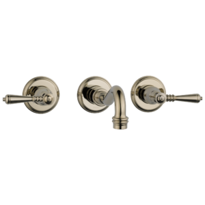 Brizo Tresa®: Two-Handle Wall Mount Lavatory Faucet with Lever Handles 1.5 GPM In Polished Nickel