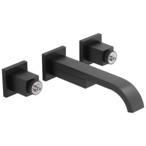 Brizo Siderna®: Two-Handle Wall Mount Lavatory Faucet – Less Handles 1.2 GPM In Matte Black