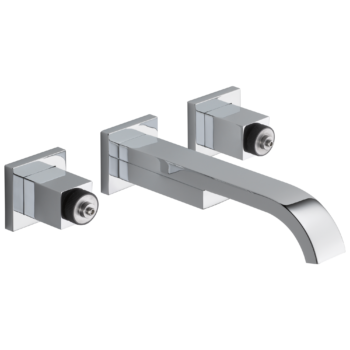 Brizo Siderna®: Two-Handle Wall Mount Lavatory Faucet - Less Handles 1.2 GPM In Chrome