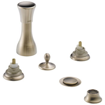 Brizo Charlotte®: 4-Hole Mount Bidet Faucet with Vacuum Breaker - Less Handles In Brushed Nickel